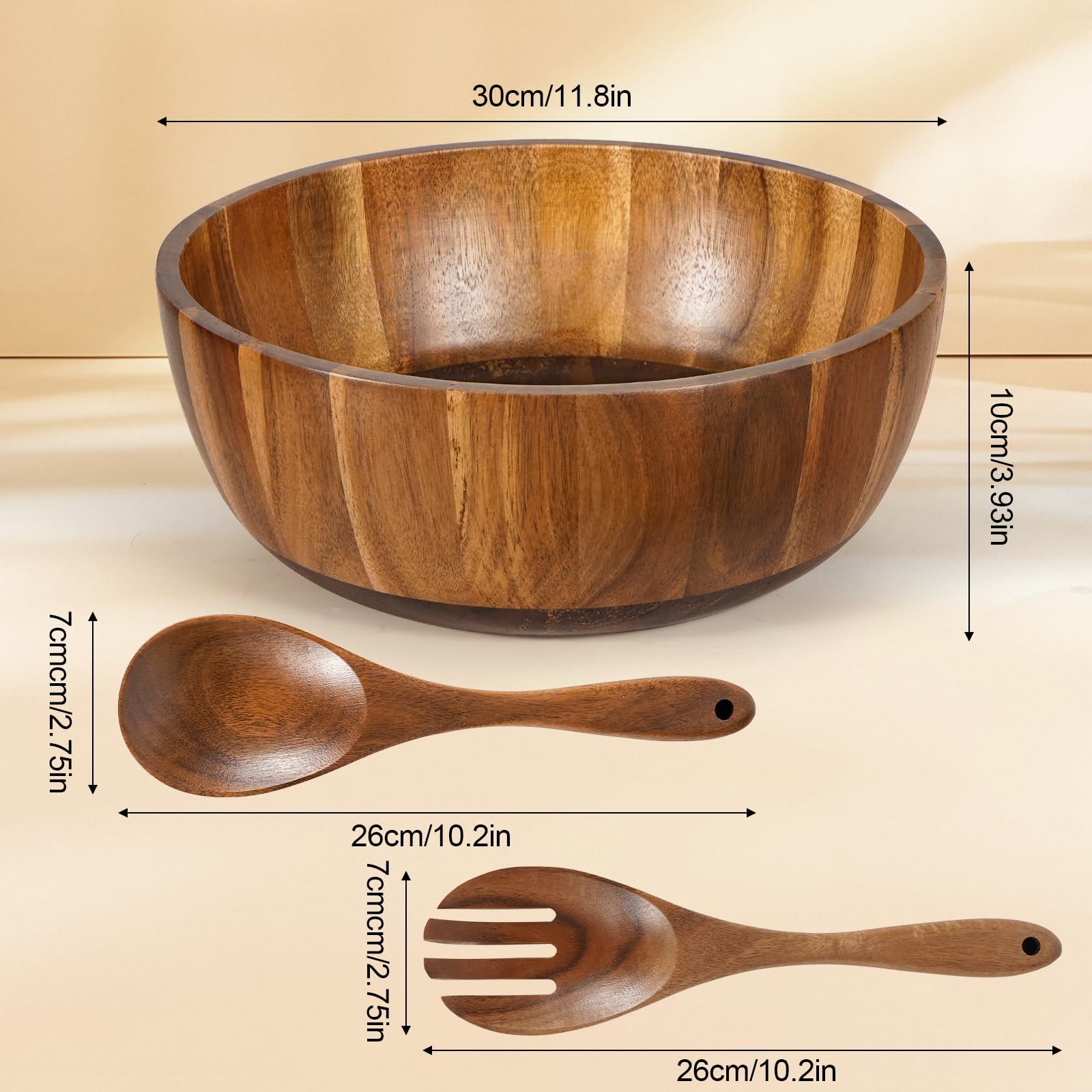 MYRAINBOW acacia top-view bowl highlights rich color variations