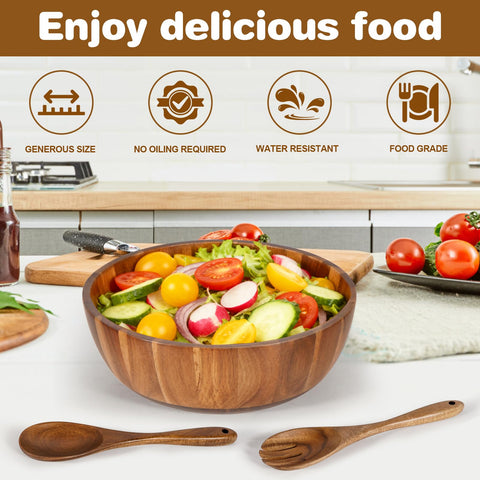 MYRAINBOW wooden fork designed for comfortable family-style serving