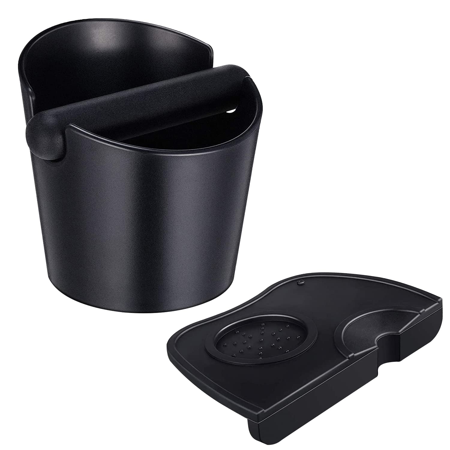 MYSENLAN coffee knock box 2-piece set for tidy grounds collection