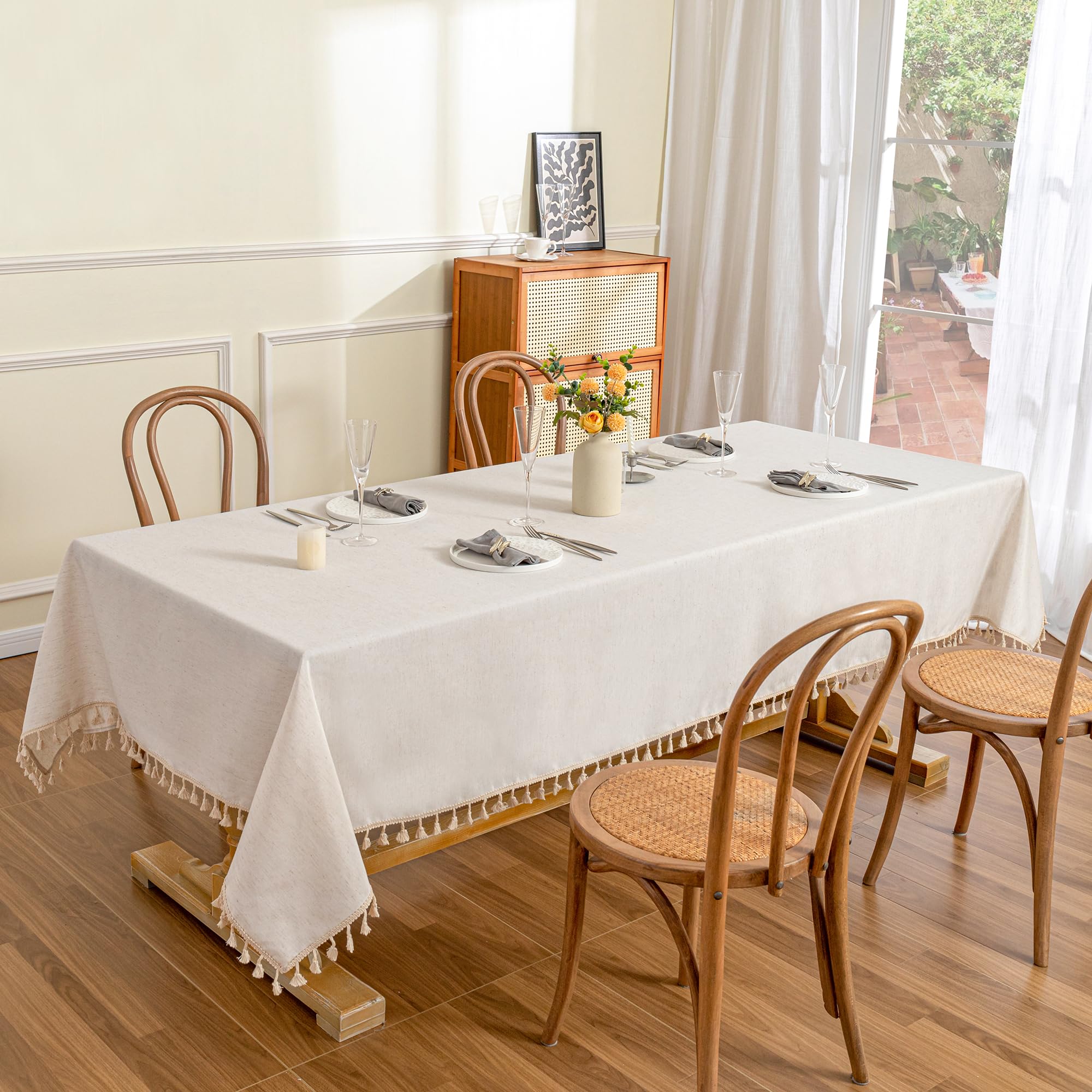 MYSKY HOME waterproof table cloth protecting outdoor dining surfaces