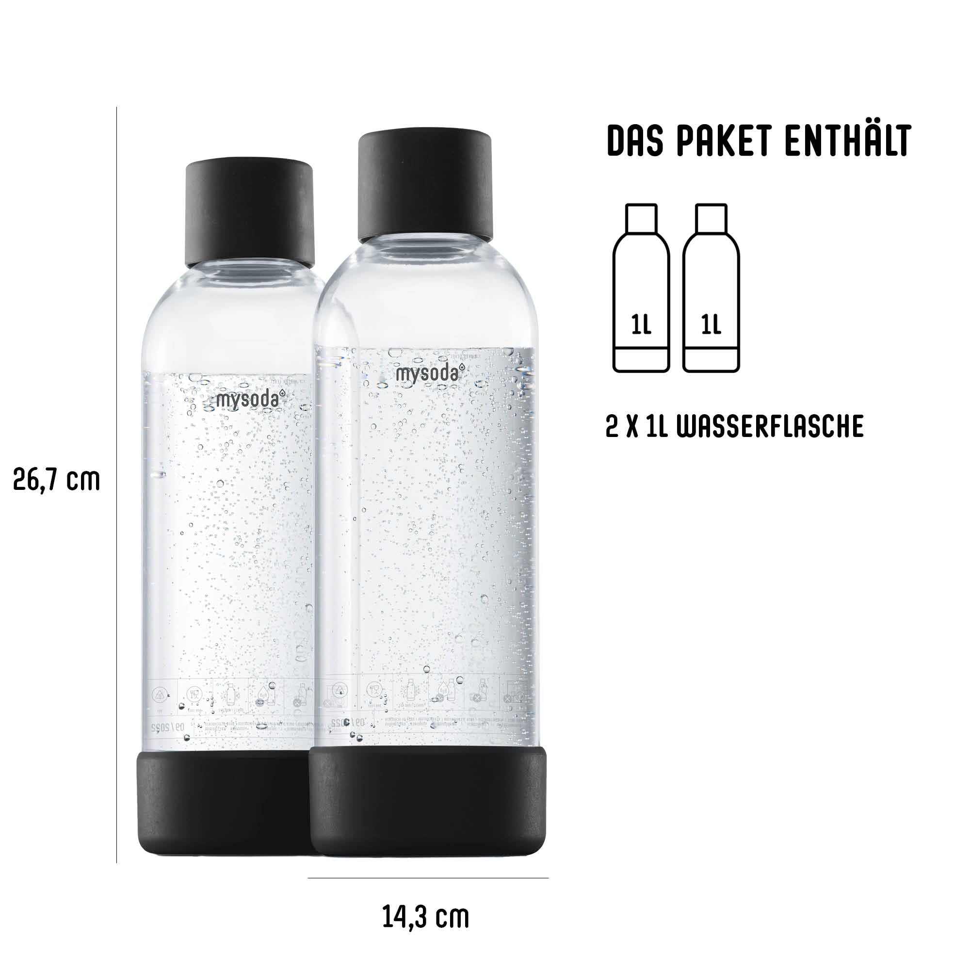 Mysoda bottle stored in the fridge delivers colder water and fizzier drinks.