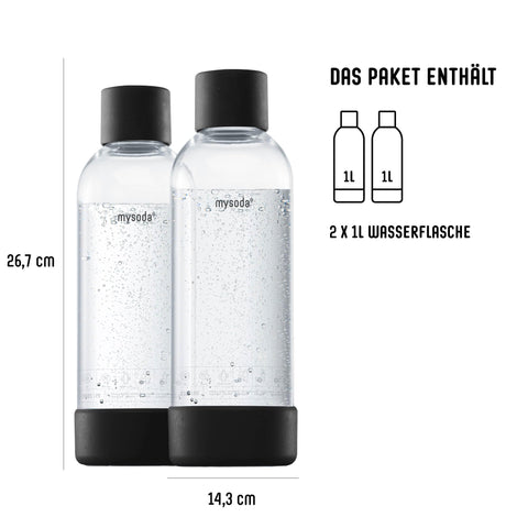 Mysoda bottle stored in the fridge delivers colder water and fizzier drinks.