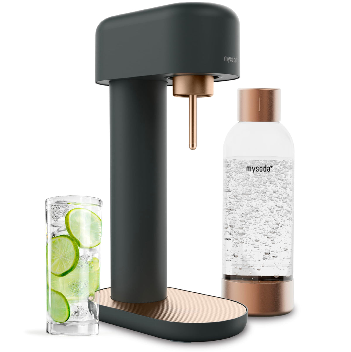 Mysoda Ruby 2 front view shows compact design for countertop use and quick sparkling water.
