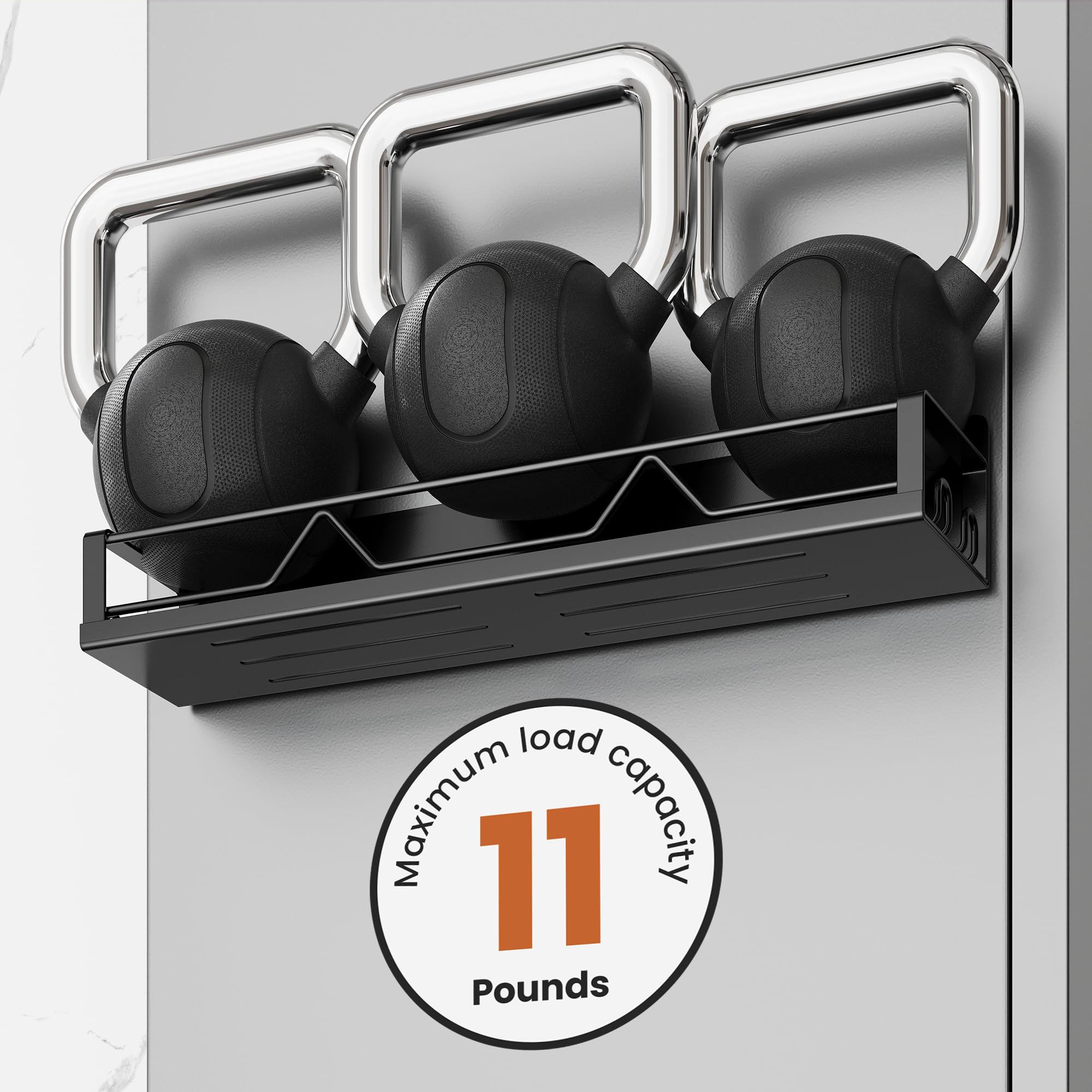 Adjustable distance between Mystozer shelves to fit different jar heights and quantities.