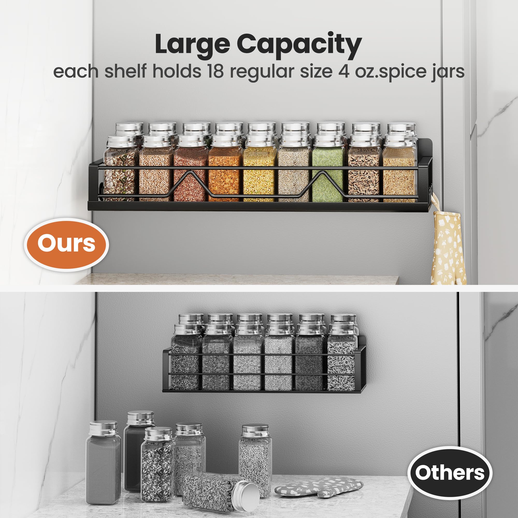 Waterproof and rust-proof metal shelf suitable for metal kitchen surfaces by Mystozer.