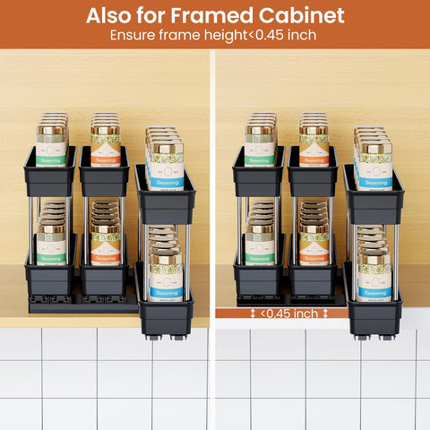 Mystozer two-tier spice rack keeps spices organized and accessible