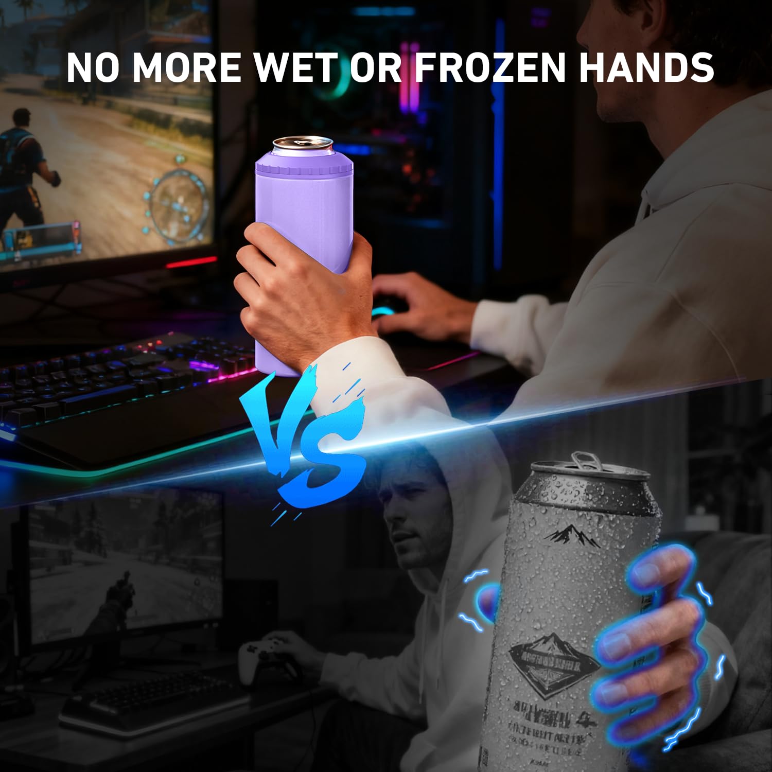MYTHQUATE 3-in-1 cooler fits bottles and cans, reducing spills during gatherings