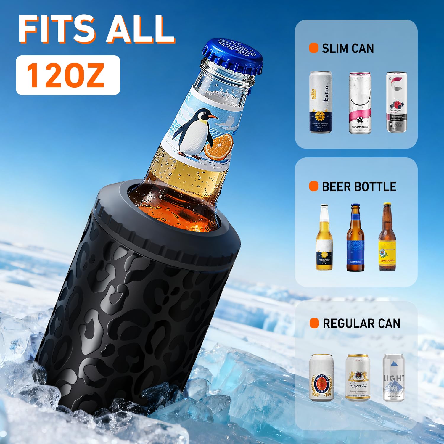 MYTHQUATE 3 in 1 cooler fits regular cans with solid cold hold.