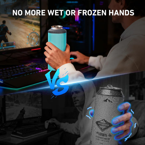 MYTHQUATE cooler fitting 12 oz slim and regular cans for versatility