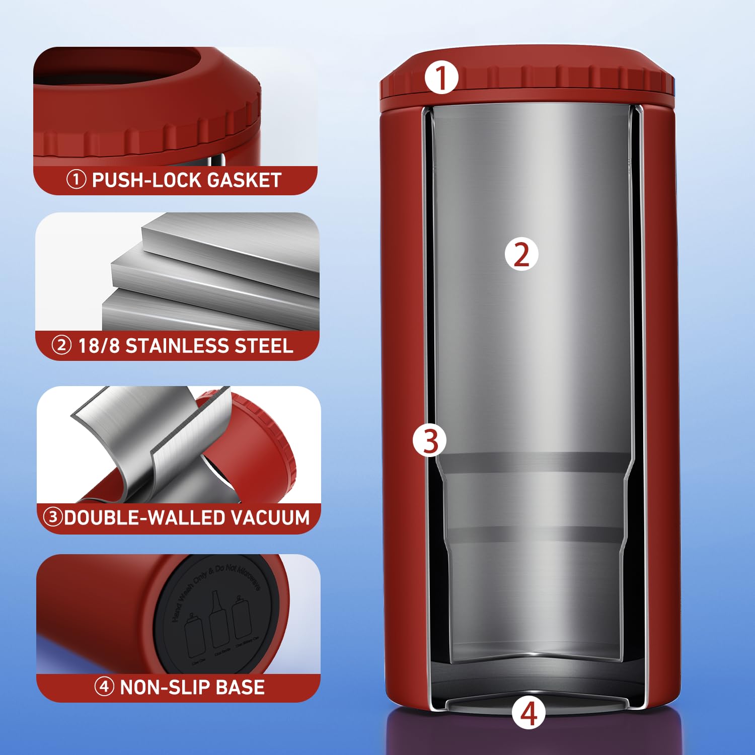 MYTHQUATE Lifetime guarantee on durable stainless steel.