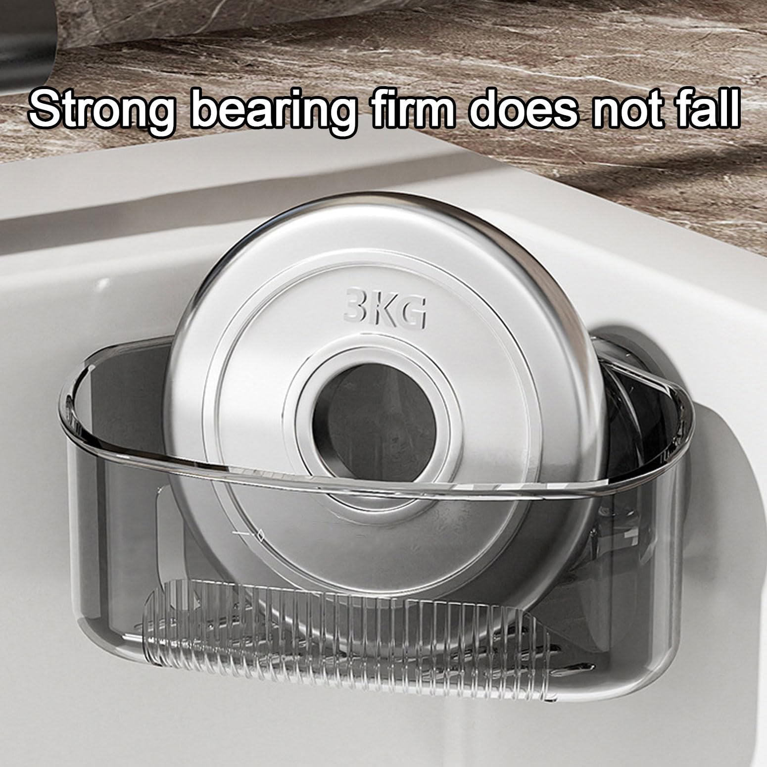 Compact, fits neatly in sink corners to free countertop space.