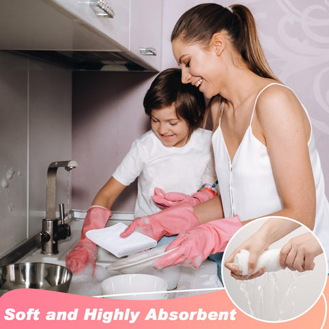 mzfoo absorbent kitchen towel in use for quick drying and spill cleanup