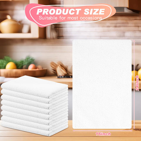 Close-up of mzfoo microfiber kitchen towel showing soft touch and quick-drying properties