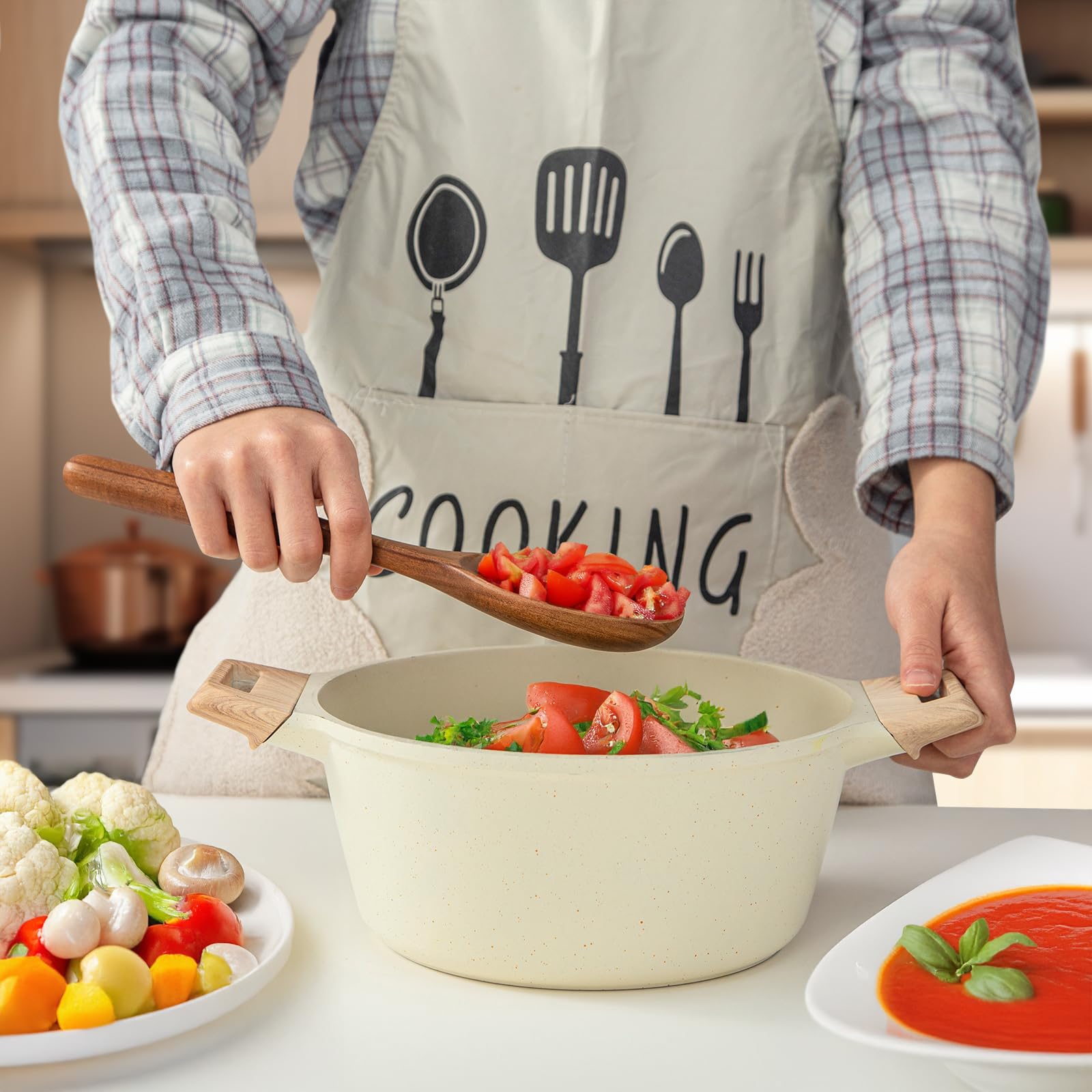 MZROO acacia grain adds rustic charm to your kitchen.