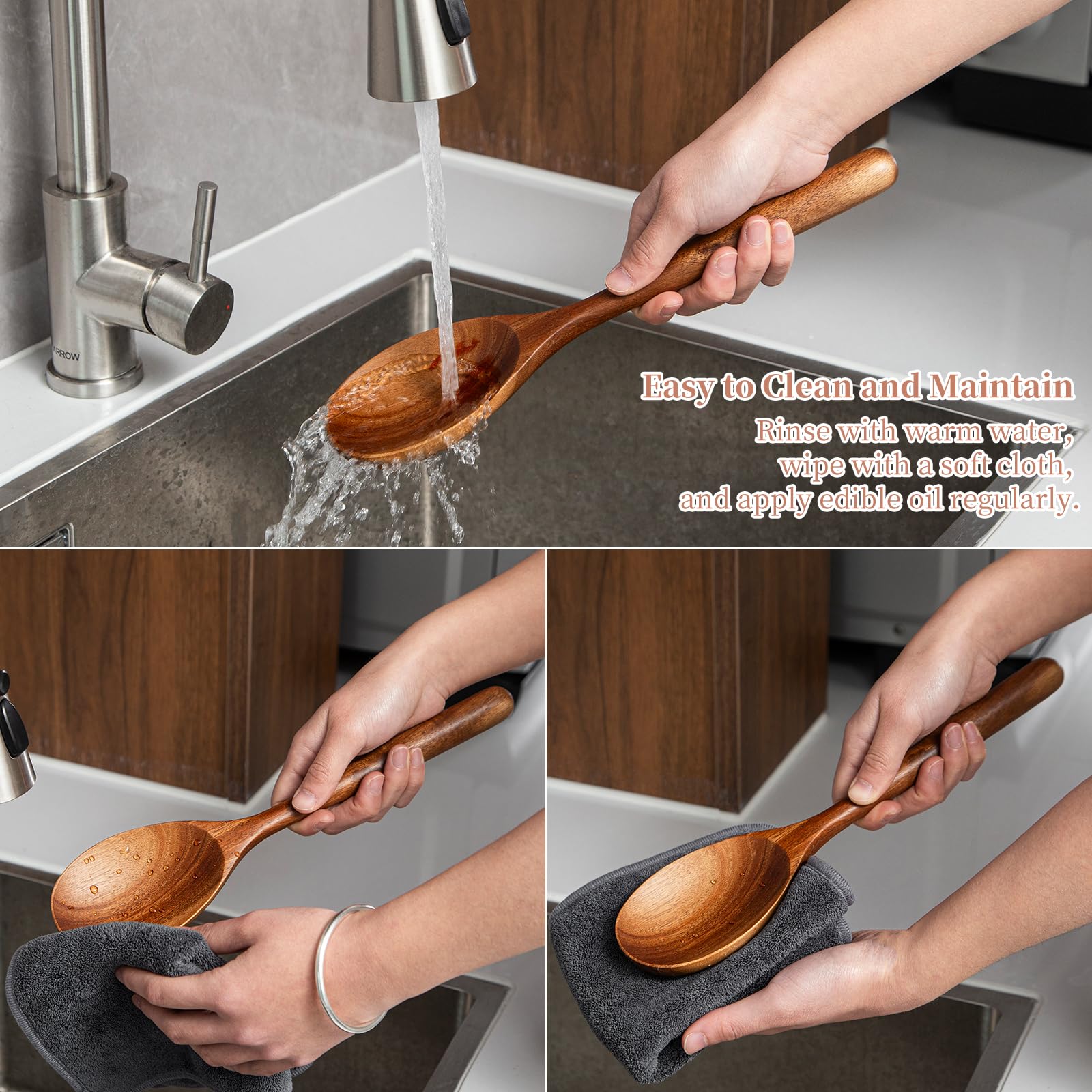 MZROO easy-care spoons are simple to clean and maintain.