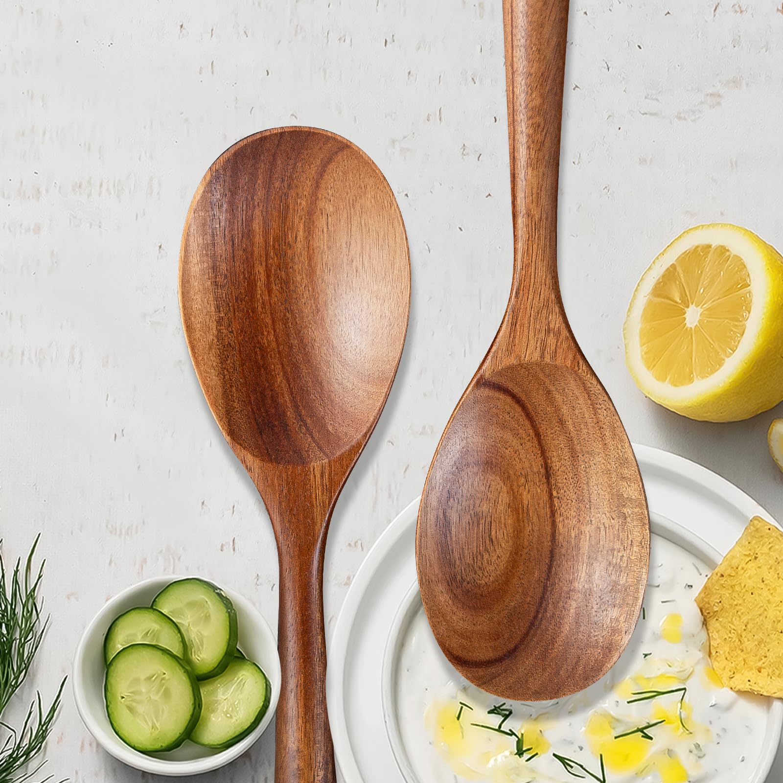 MZROO ergonomic thick-handle spoons reduce hand fatigue during cooking.