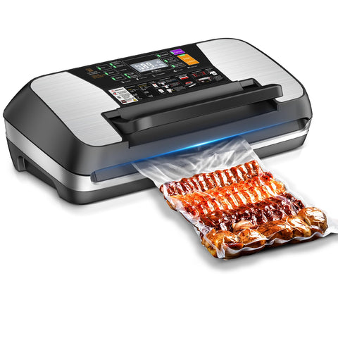 MZROT 95KPA vacuum sealer front view highlighting powerful suction for quick preservation.