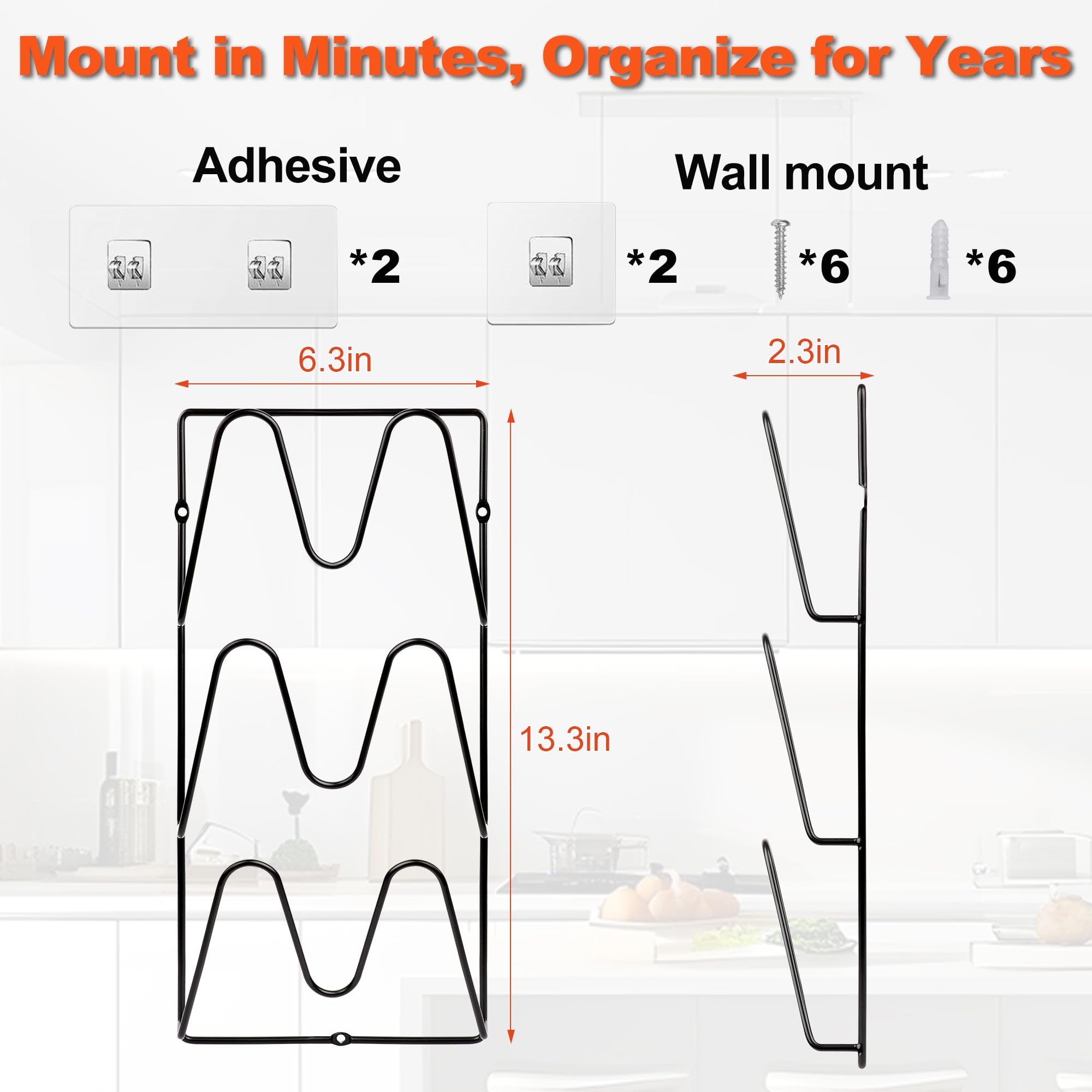 MZTOOL no-drilling installation kit includes adhesive strips and nails for flexible mounting.