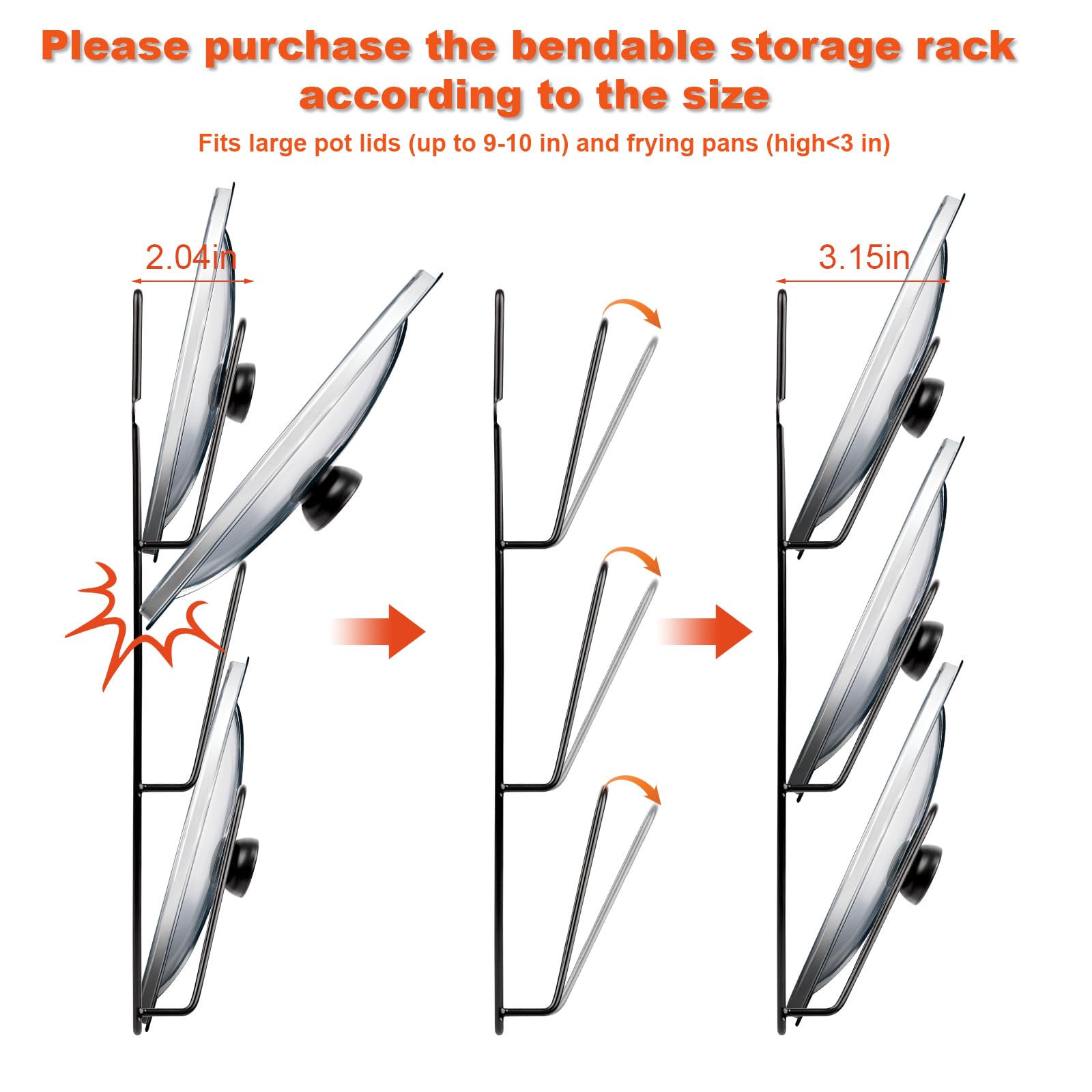 MZTOOL non-slip lid holders grip glass, metal, and plastic lids securely during cooking.