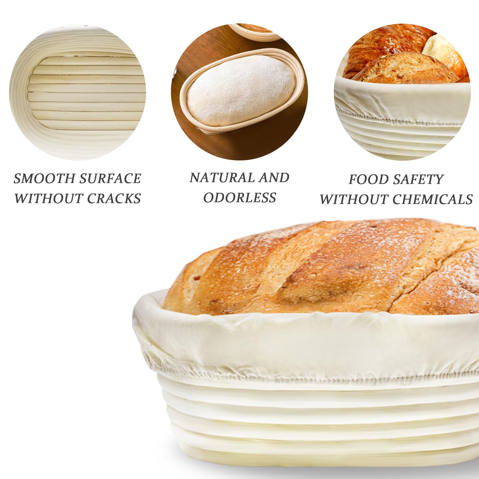 MZUOTU two-pack banneton basket set for versatile dough proofing at home.