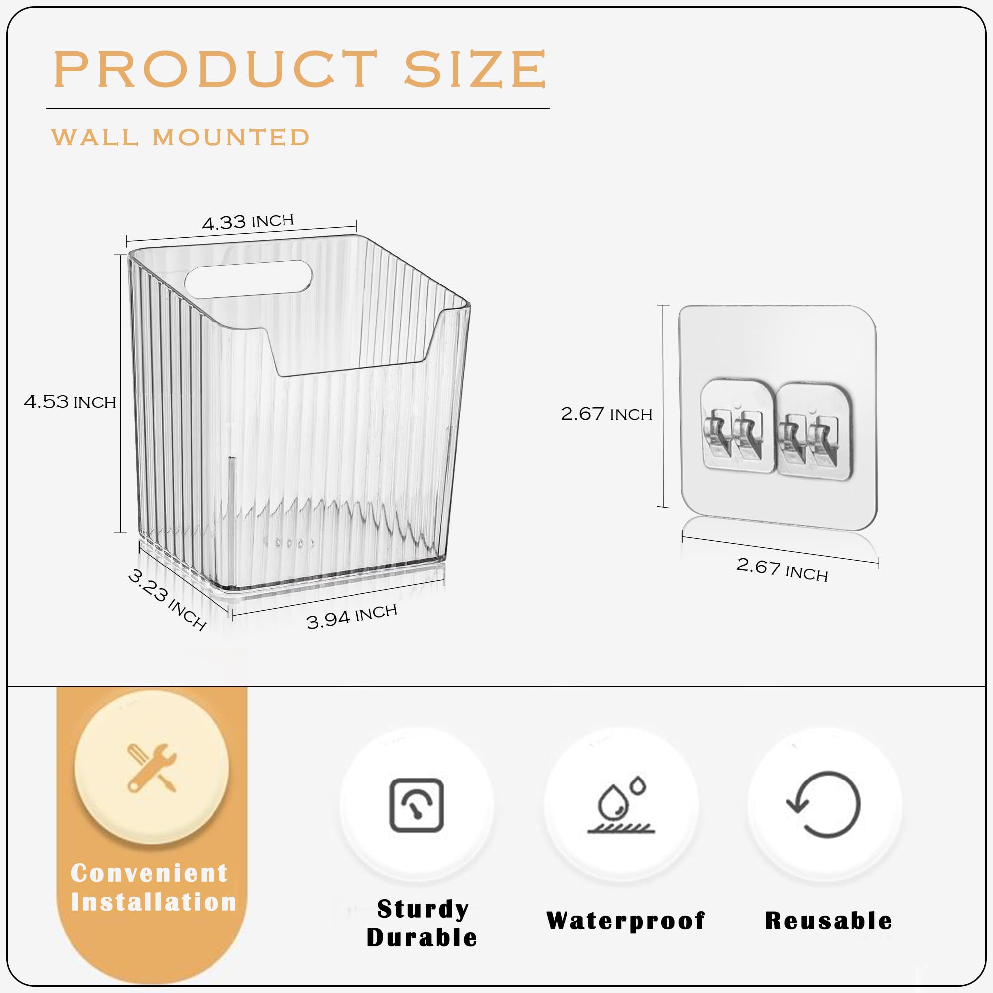 MZYIWUU adhesive hooks cabinet door installation enables quick, drill-free setup.