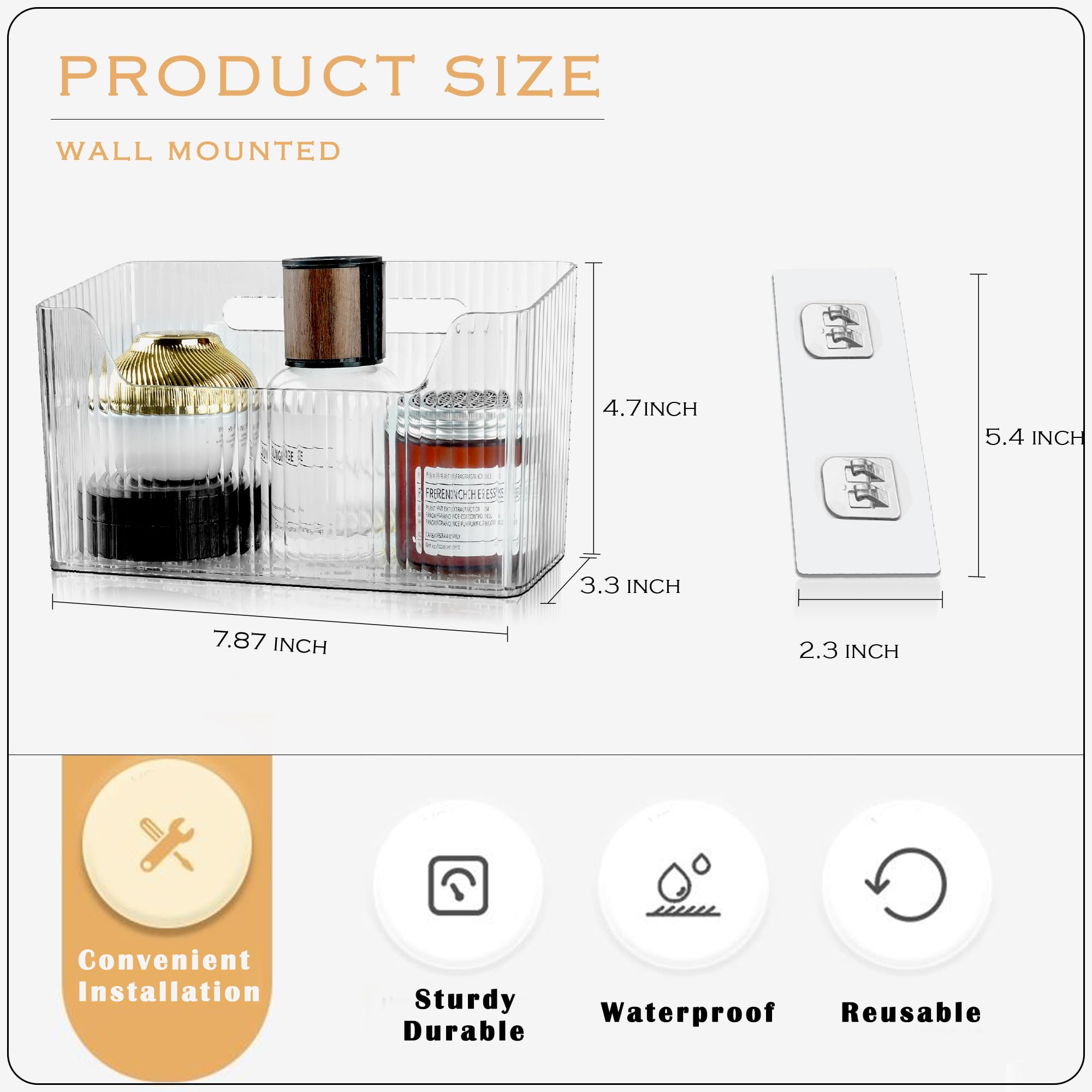 MZYIWUU vertical wall mounted storage bin keeps countertops tidy