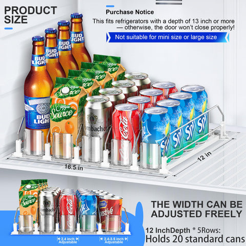Nabobt fridge can capacity 20 cans highlights ample storage under shelves.