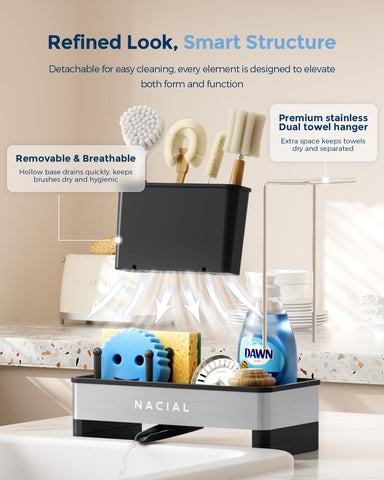 Nacial fully detachable components enable thorough cleaning and upkeep