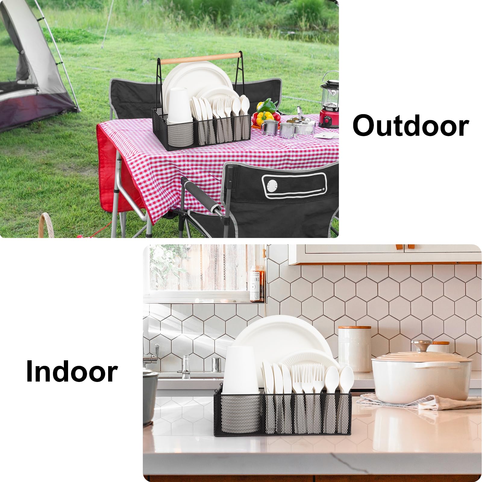 NACIMAX wooden handle enables easy portability to tables or outdoors