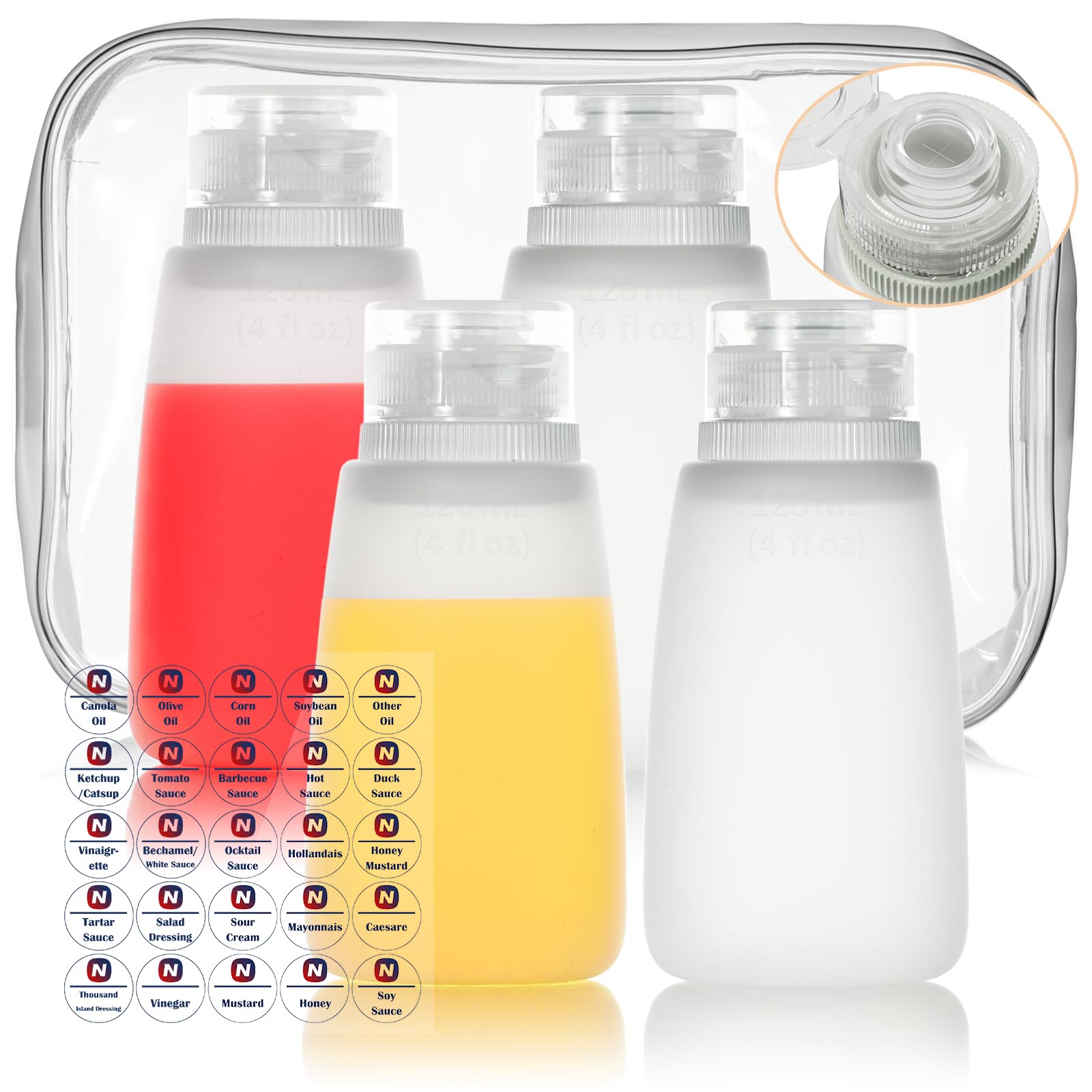 Nacxbwer ketchup squeeze bottle for precise, mess-free portions.