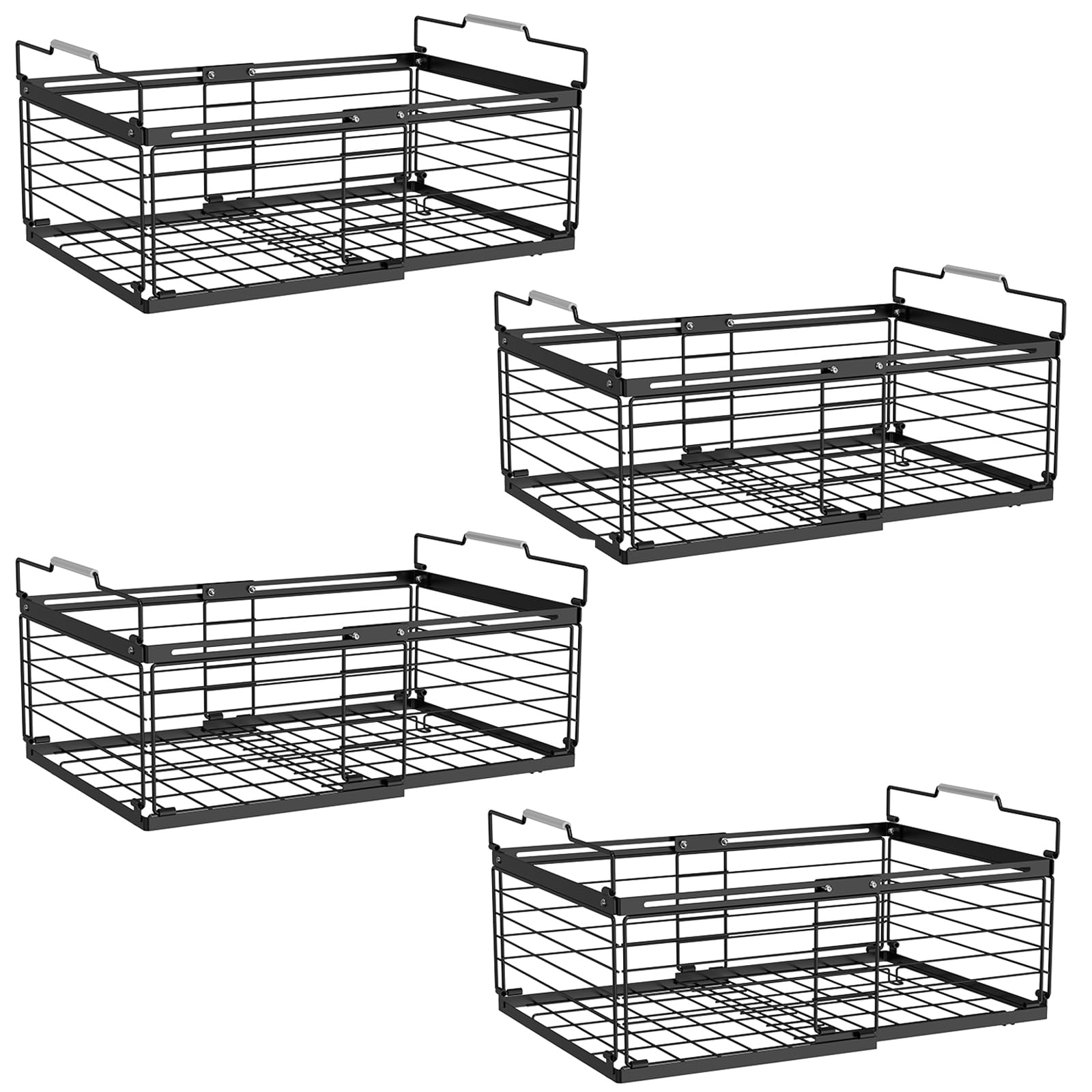 NADAMOO freezer organizer bin with handles for easy access and bulk storage.
