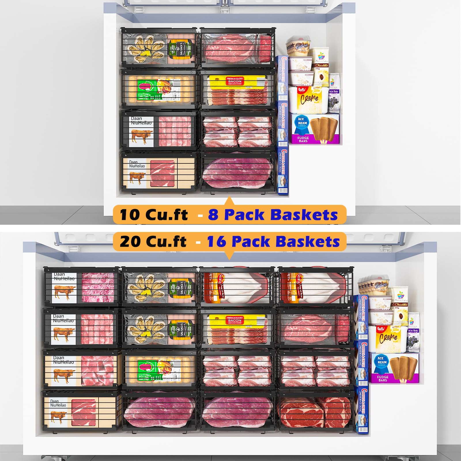 NADAMOO versatile storage for fridge, deep freezer, and pantry.