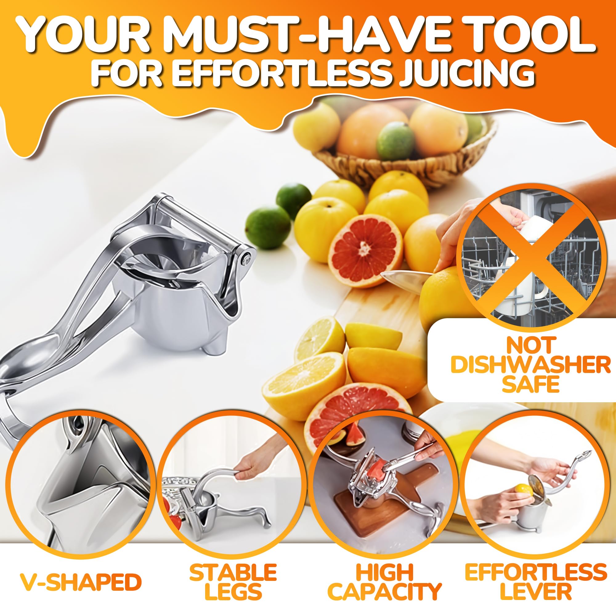 NADOBA hand press juicer is easy to rinse after use.