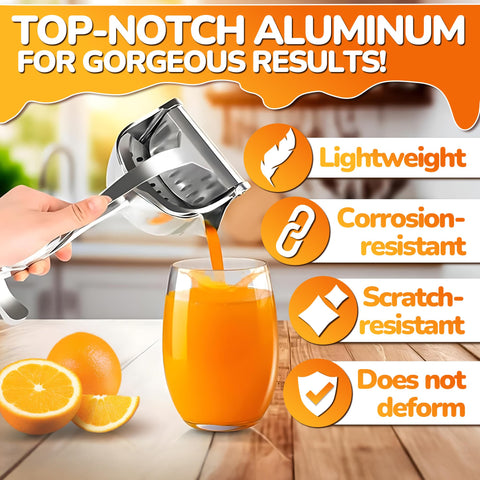 NADOBA lemon squeezer with rust-resistant aluminum for daily use.