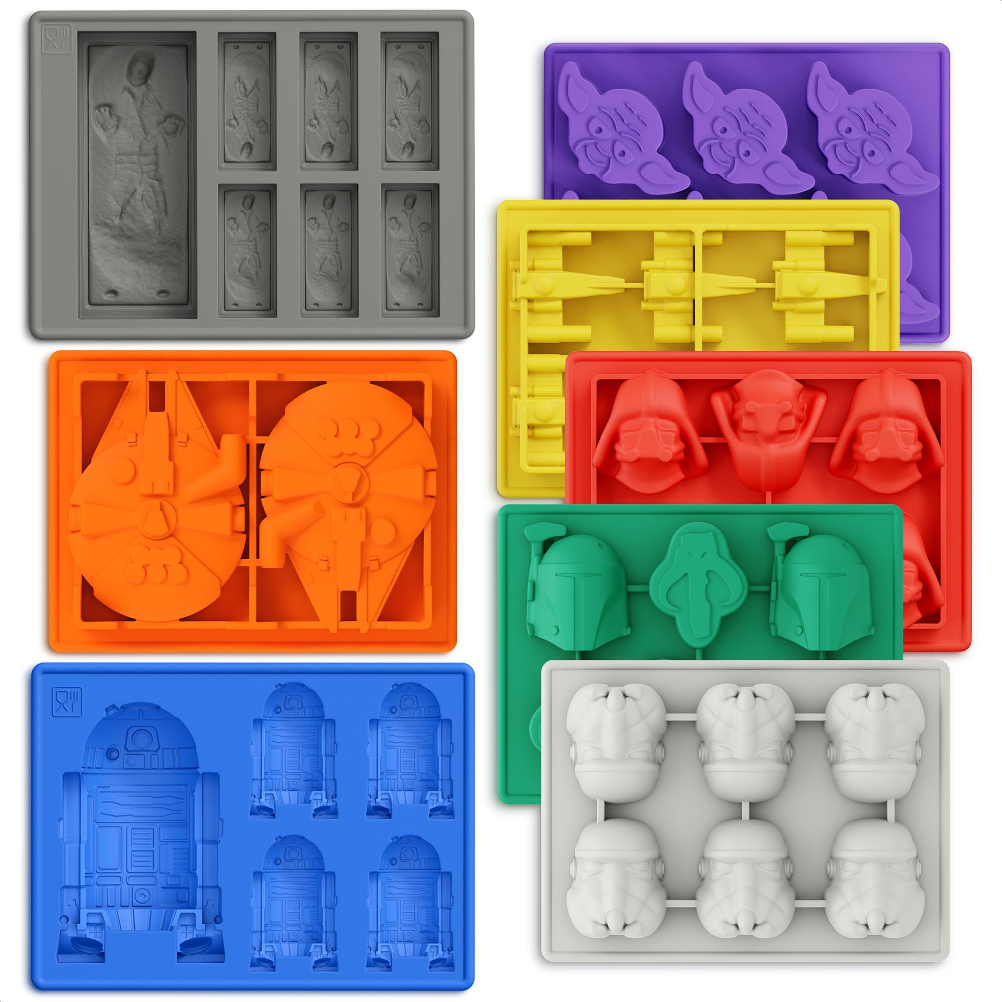 NADOBA Epic 8-piece sci-fi rocket ice cubes for space-themed drinks.