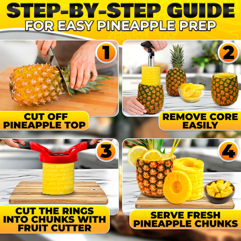NADOBA pineapple slicer easy clean design under running water