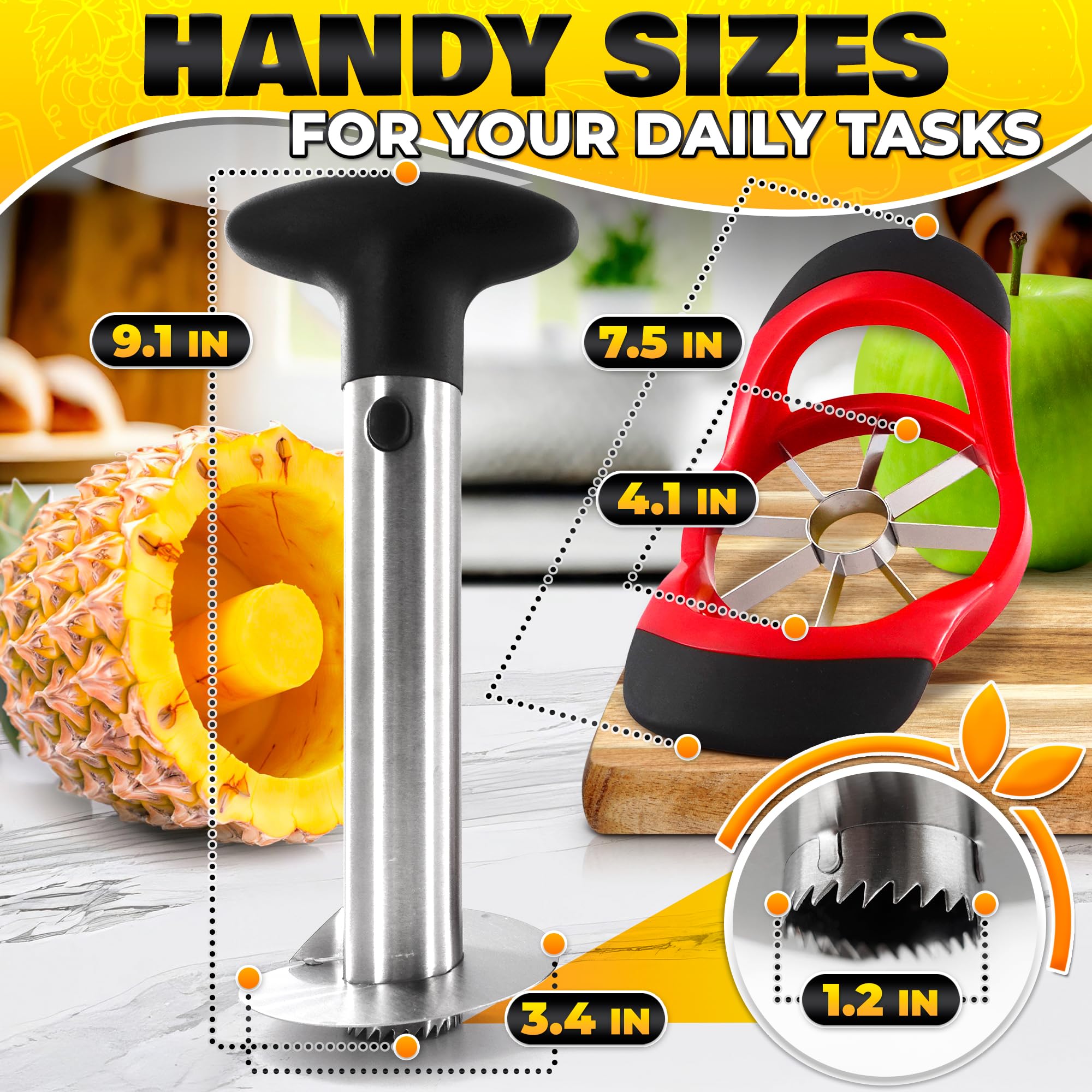 NADOBA pineapple slicer blade in action for precise cuts