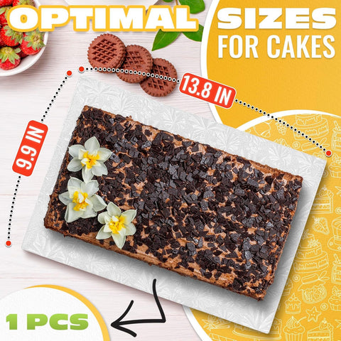 NADOBA cake board shows smooth wrapped edges for clean presentation.