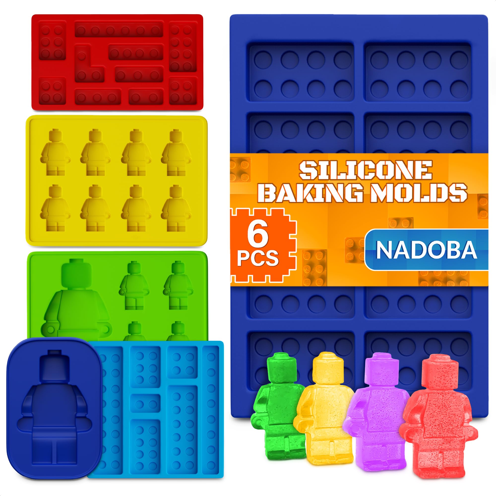 NADOBA robot mold set for playful chocolate shapes and festive treats.