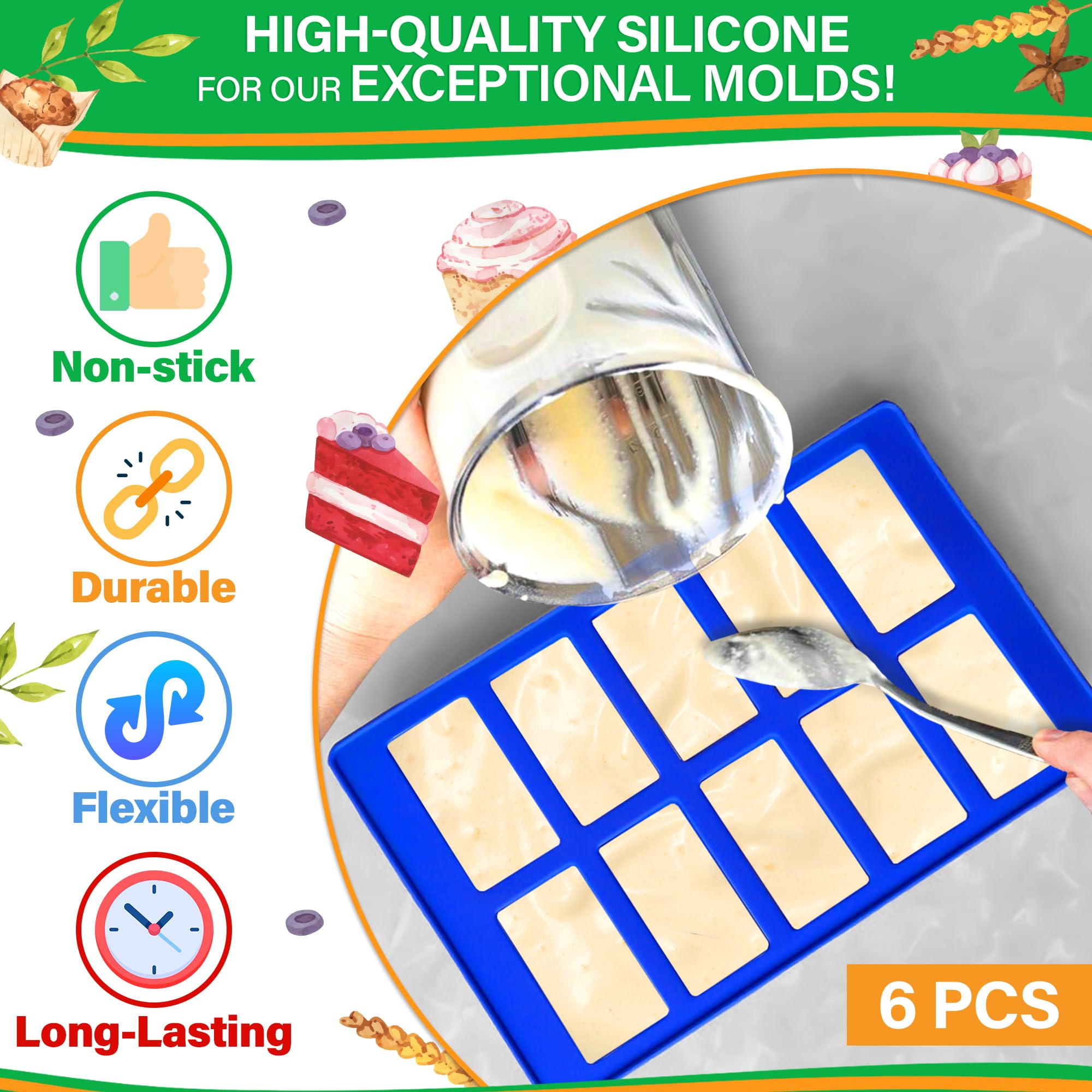 NADOBA silicone mold nonstick design for easy unmolding and quick cleanup.
