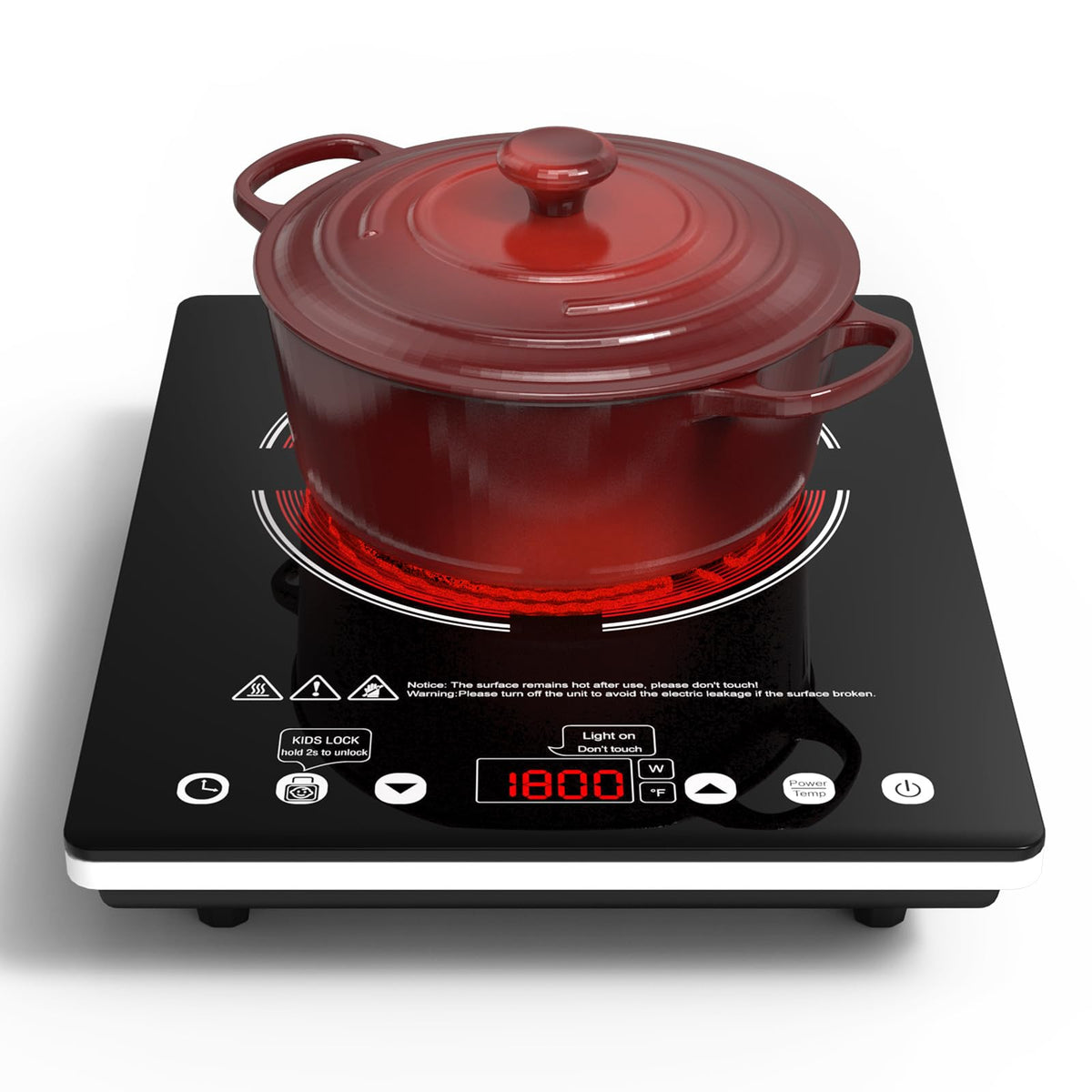 Nafewin 1800W burner on countertop for fast, practical meals daily.