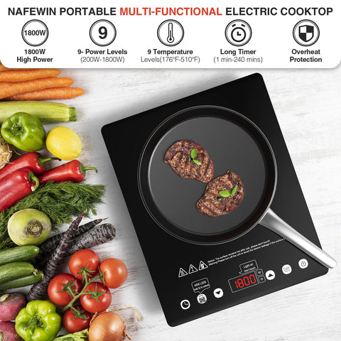 Nafewin microcrystalline top shows durable, scratch-resistant surface for everyday cooking.