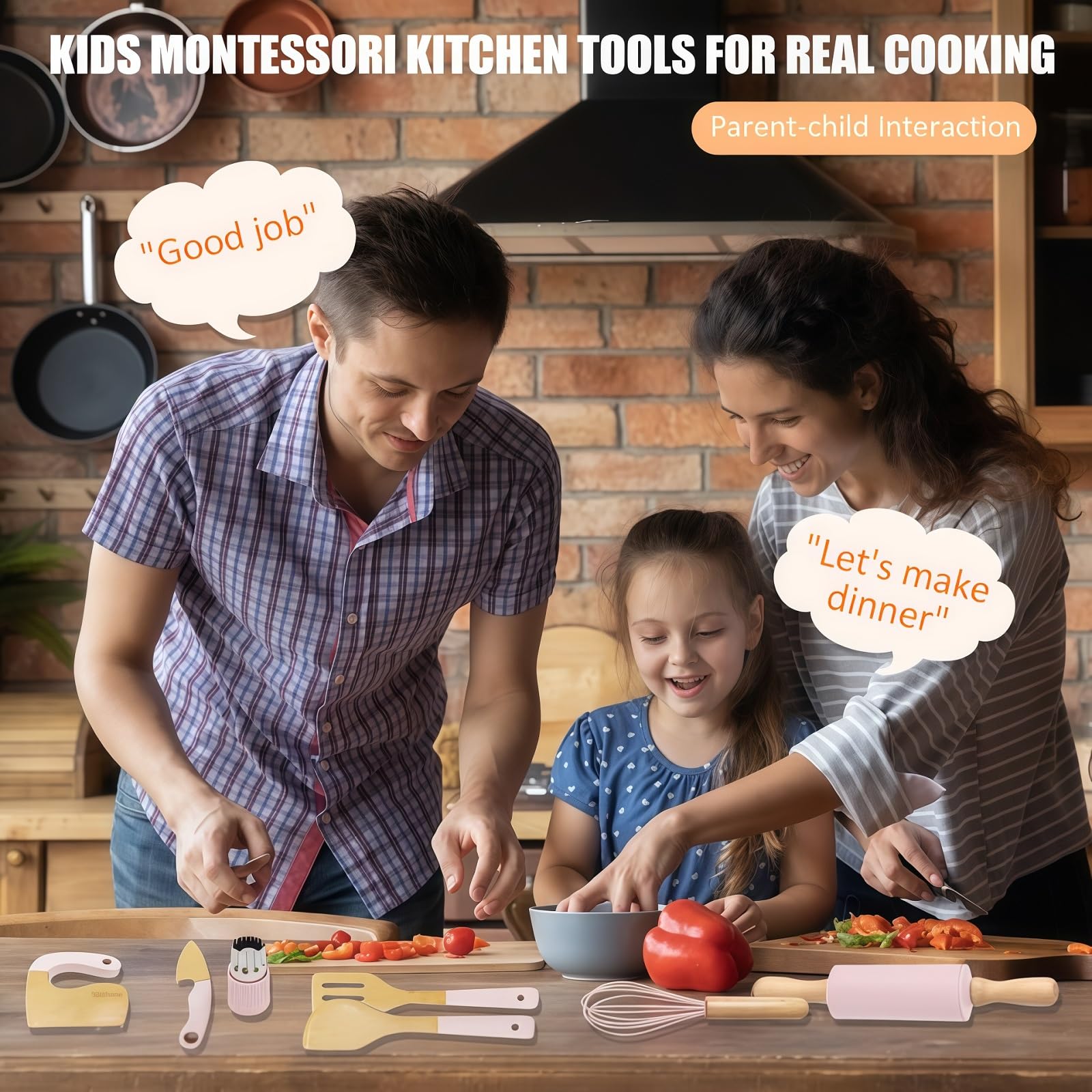 Nafhone spatulas set with heat-safe blades for baking