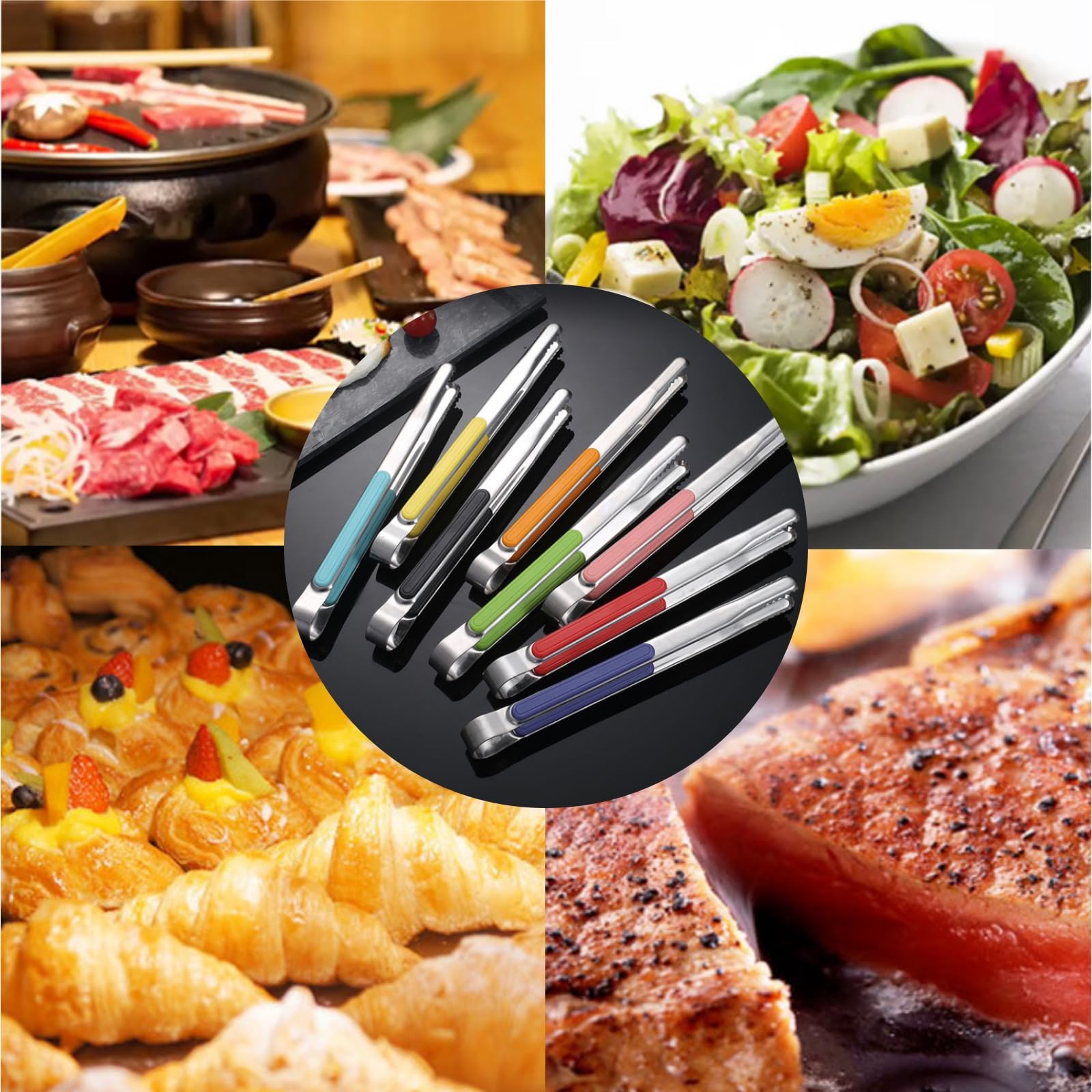 Nagpew tongs with hollow hanging hole for easy storage