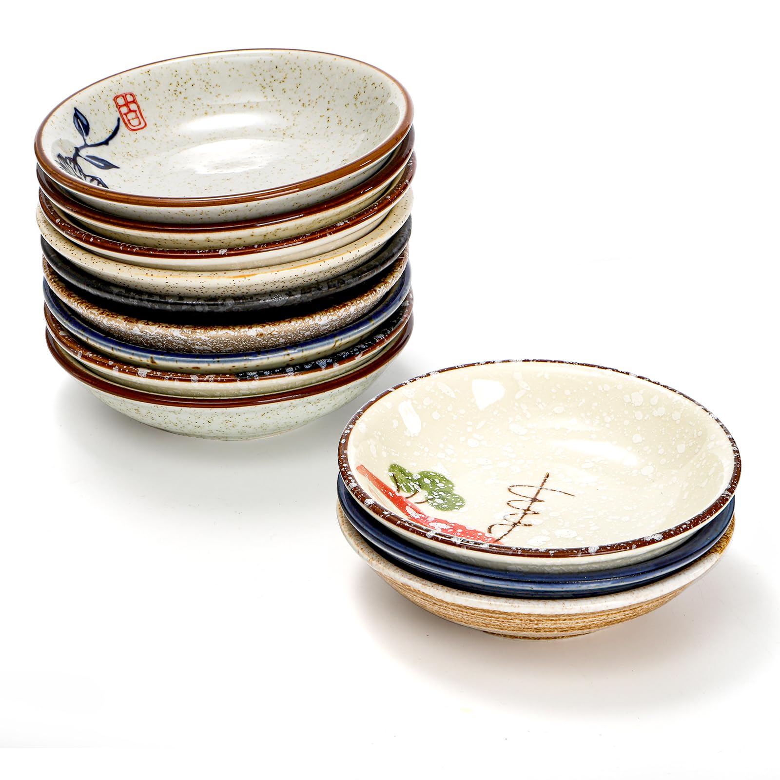 Nagpew sushi sauce dish shows a 3.8 inch diameter for condiments