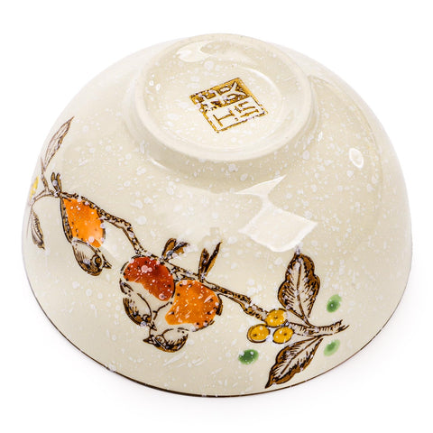 Nagpew traditional motifs featuring fish, lotus, willow, and birds on bowls.