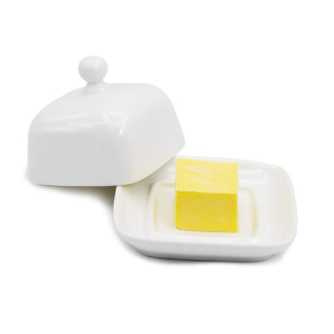 NAGU mini square butter dish with lid on kitchen counter for fresh butter
