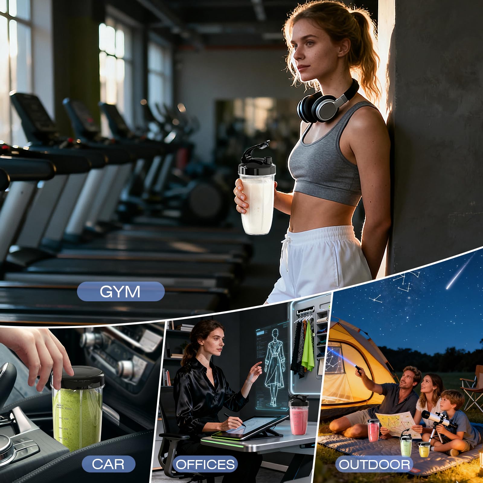 Nahida blender cooling vent shows heat management during blending.