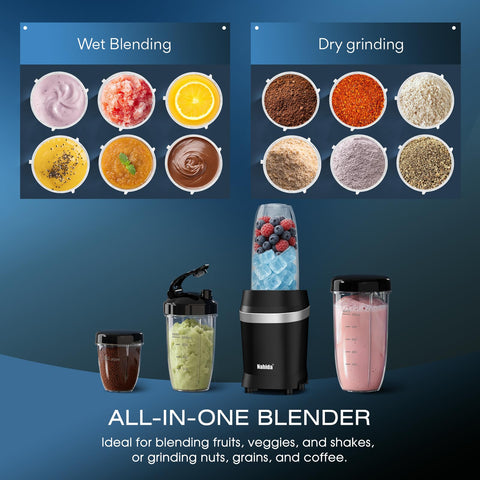 Ice-crushing action showing fast frozen beverage preparation