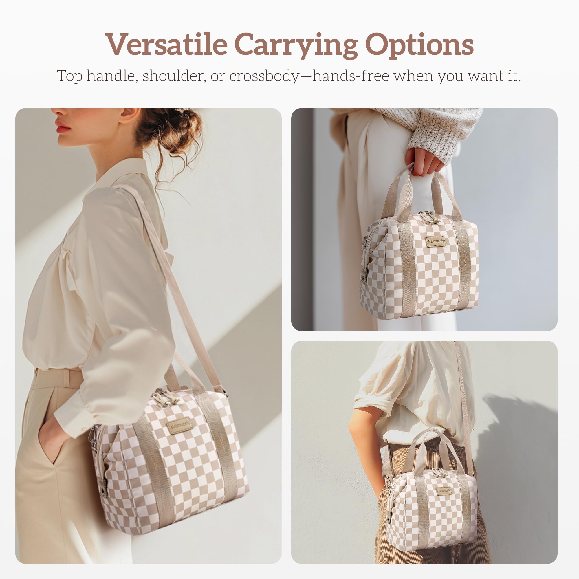 Naimuesly versatile carry options work for commuting, travel, and daily use.